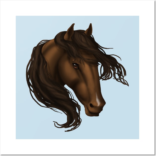 Horse Head - Brown Snip Wall Art by FalconArt